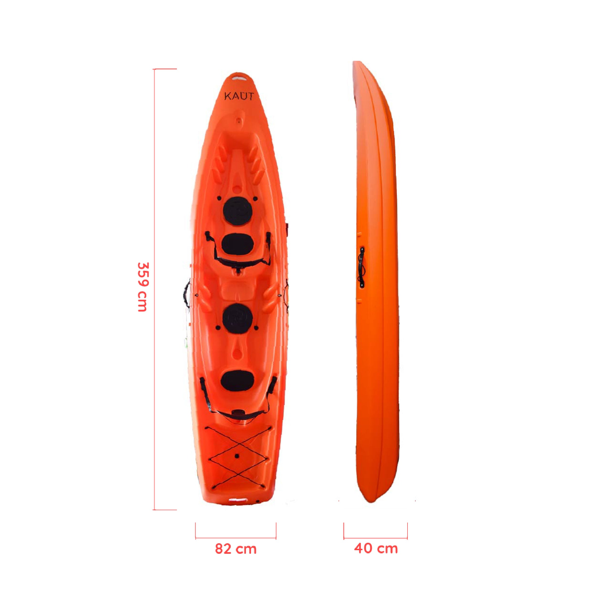 Kayak Rigído Familiar 2 pp + Niño + 2 Remos y Asientos