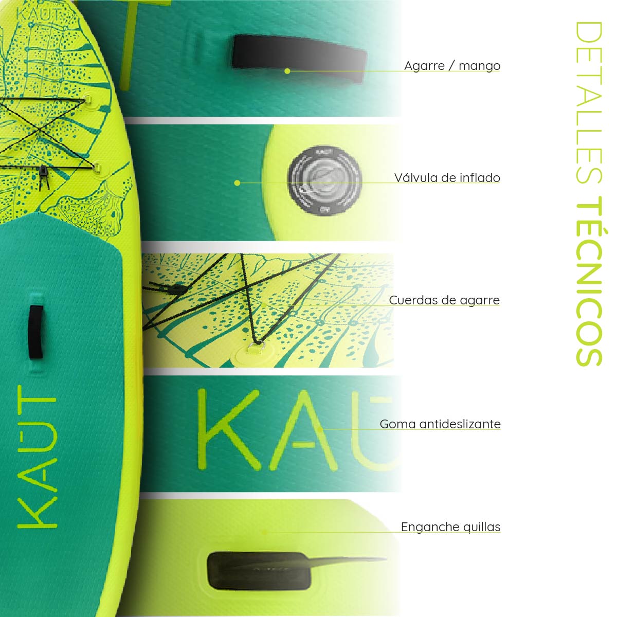 Stand Up Paddle (SUP) Inflable Kids - 8' pies / 244 cm + Mochila & Accesorios