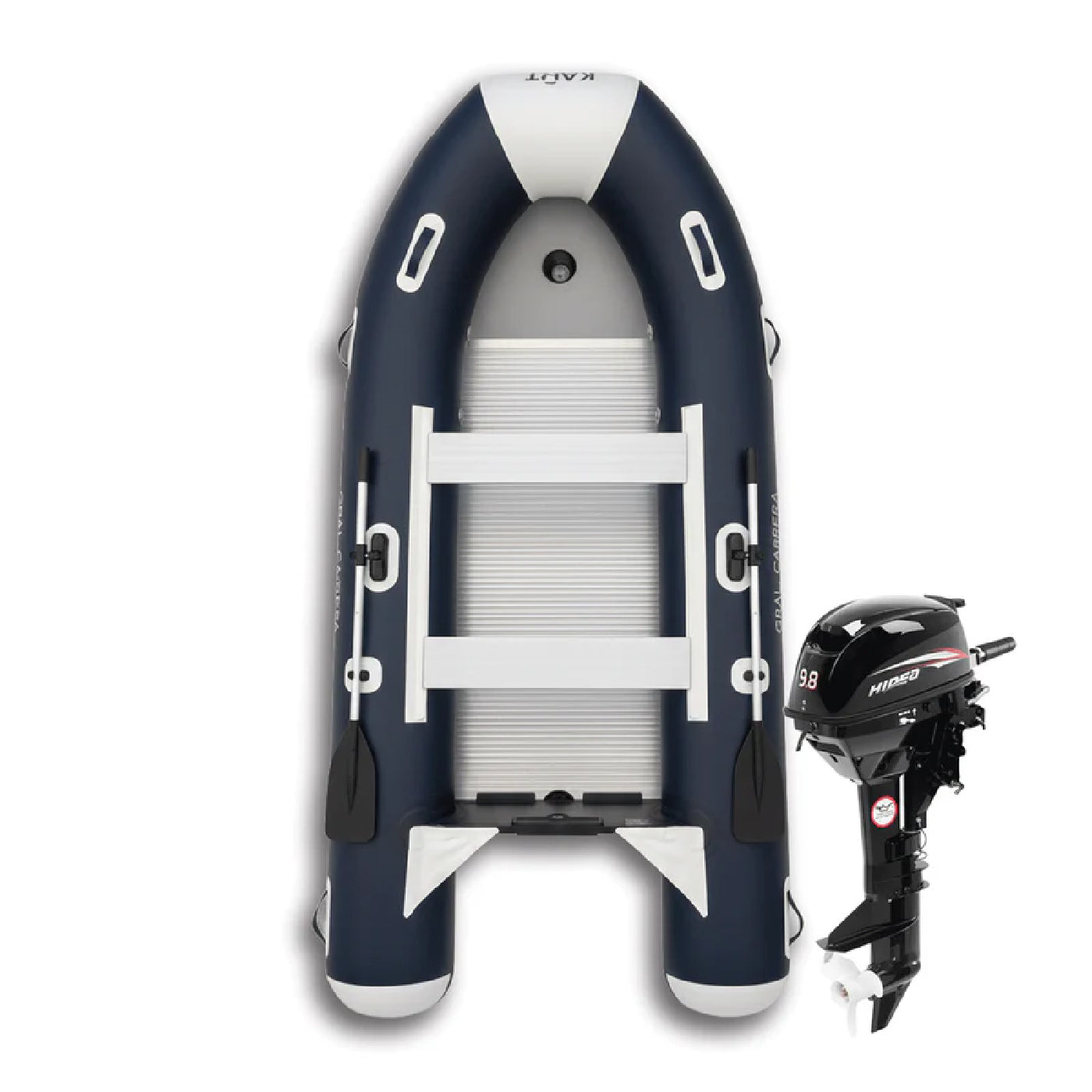 Pack Bote Inflable 3.3 m - 4 pp - Gral. Carrera + Motor 9.8 hp 2 tiempos Hidea