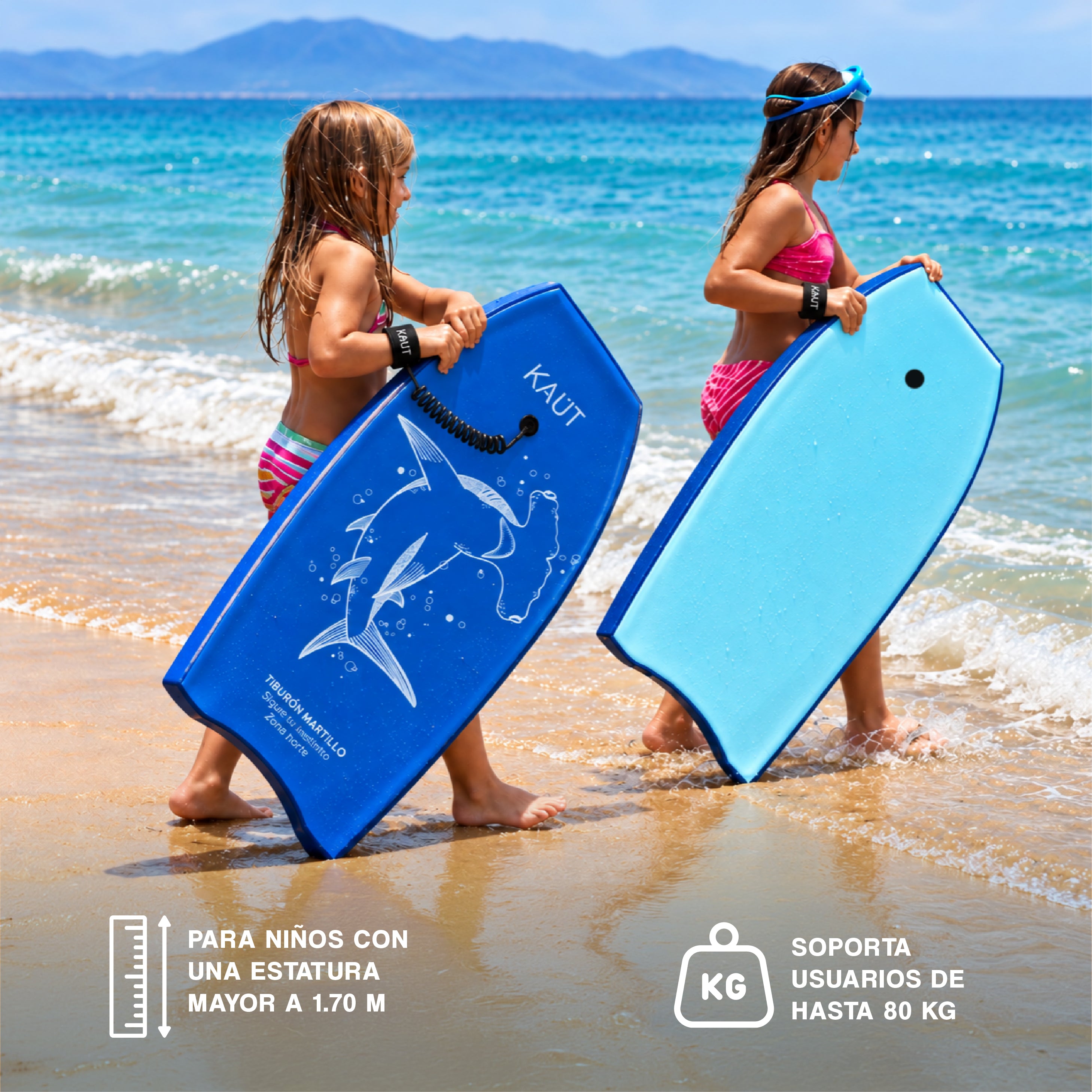 Tabla Bodyboard 41" pies / 103 cm Tiburón Martillo Azul