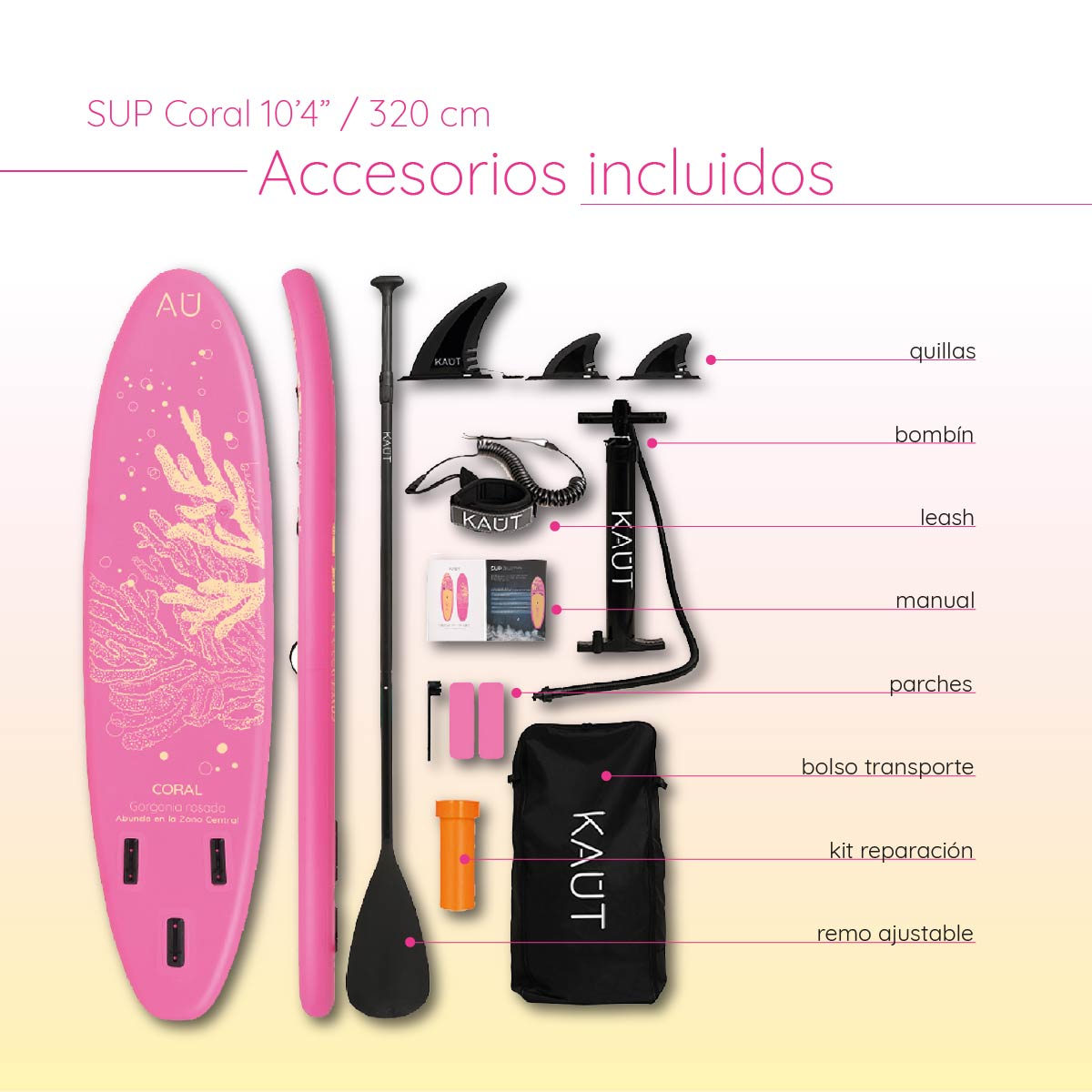 Stand Up Paddle (SUP) Inflable Capa Reforzada - 10'6'' pies / 320 cm + Mochila & Accesorios + TestDrive Laguna Aculeo