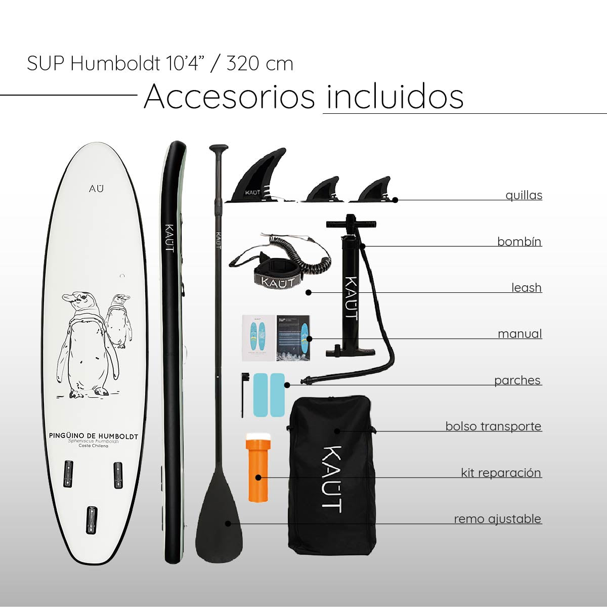 Stand Up Paddle (SUP) Inflable Capa Reforzada - 10'6'' pies / 320 cm + Mochila & Accesorios + TestDrive Laguna Aculeo