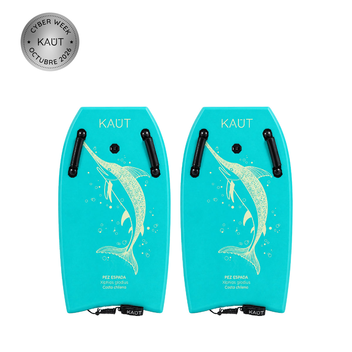 Pack 2 Bodyboards 84 cm Pez Espada Verde