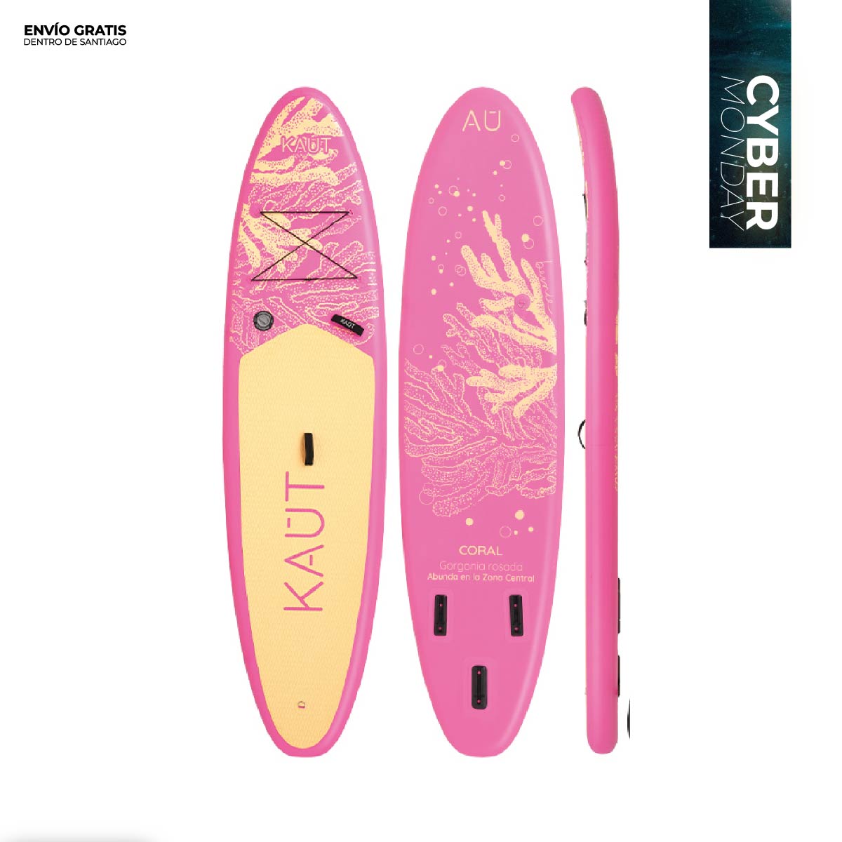Stand Up Paddle (SUP) Inflable Capa Reforzada - 10'6'' pies / 320 cm + Mochila & Accesorios + TestDrive Laguna Aculeo
