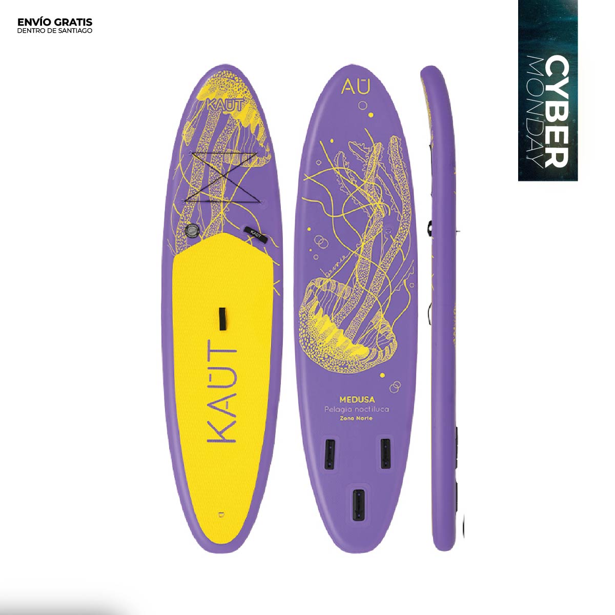 Stand Up Paddle (SUP) Inflable Capa Reforzada - 10'6'' pies / 320 cm + Mochila & Accesorios + TestDrive Laguna Aculeo