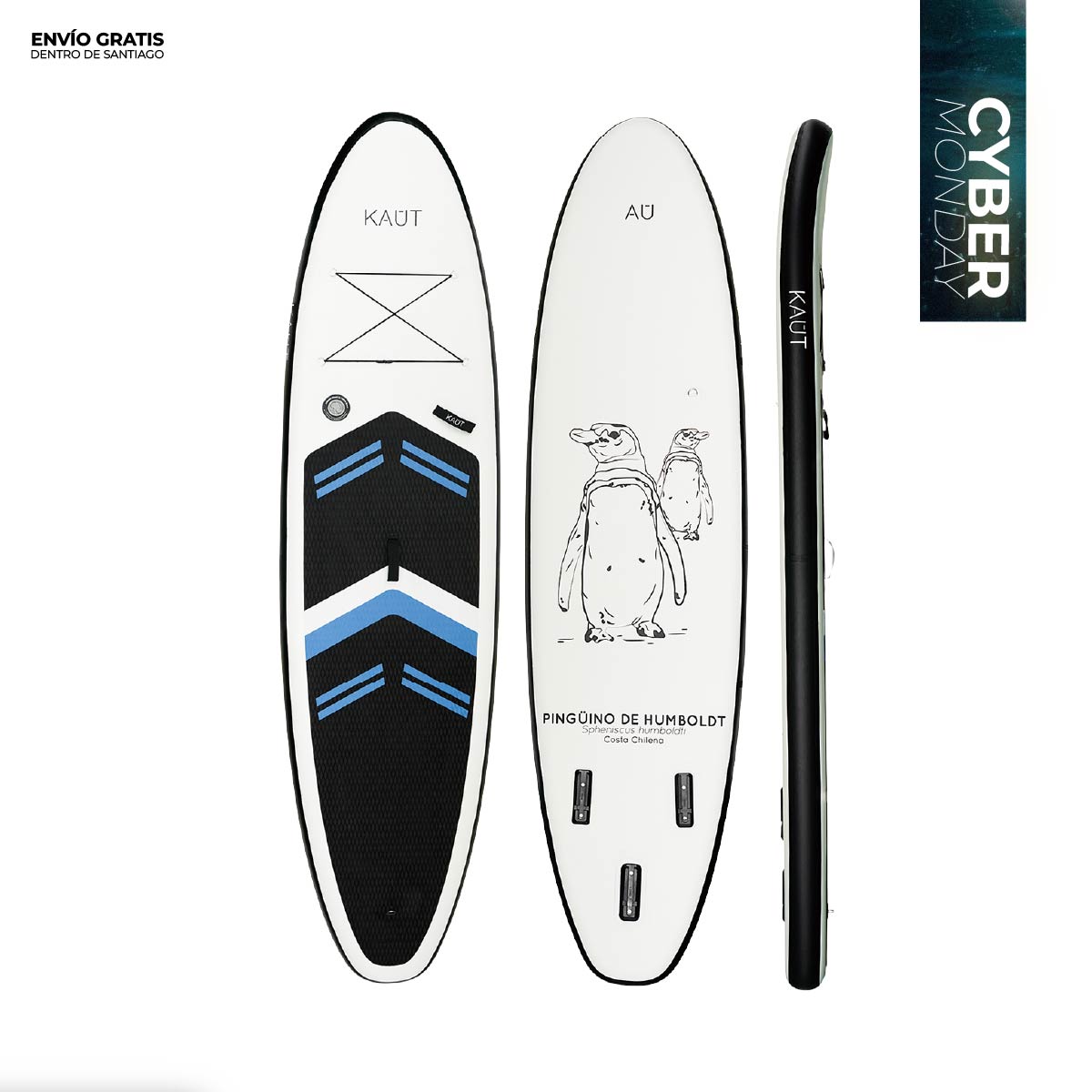 Stand Up Paddle (SUP) Inflable Capa Reforzada - 10'6'' pies / 320 cm + Mochila & Accesorios + TestDrive Laguna Aculeo