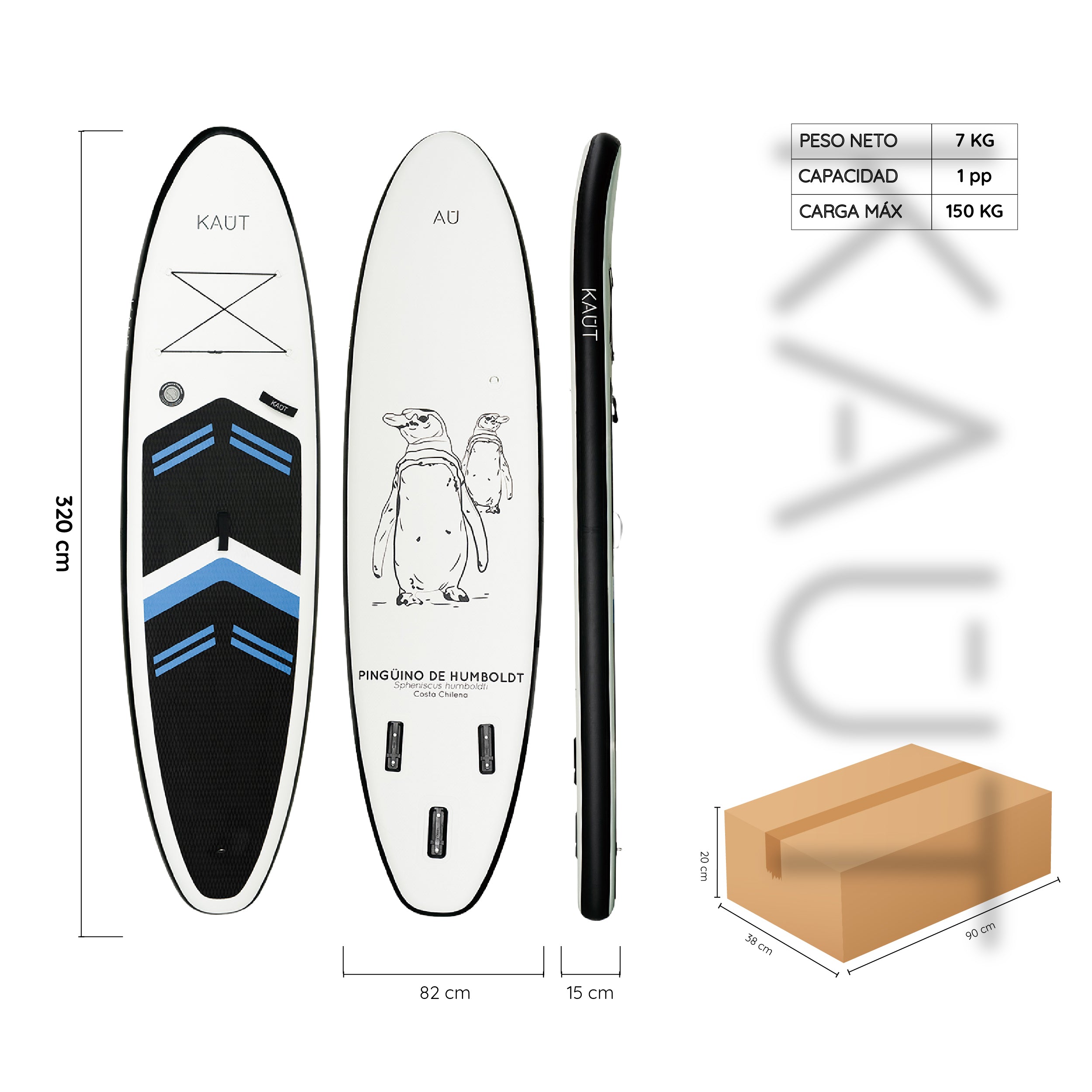 Stand Up Paddle (SUP) Inflable Capa Reforzada - 10'6'' pies / 320 cm + Mochila & Accesorios + TestDrive Laguna Aculeo