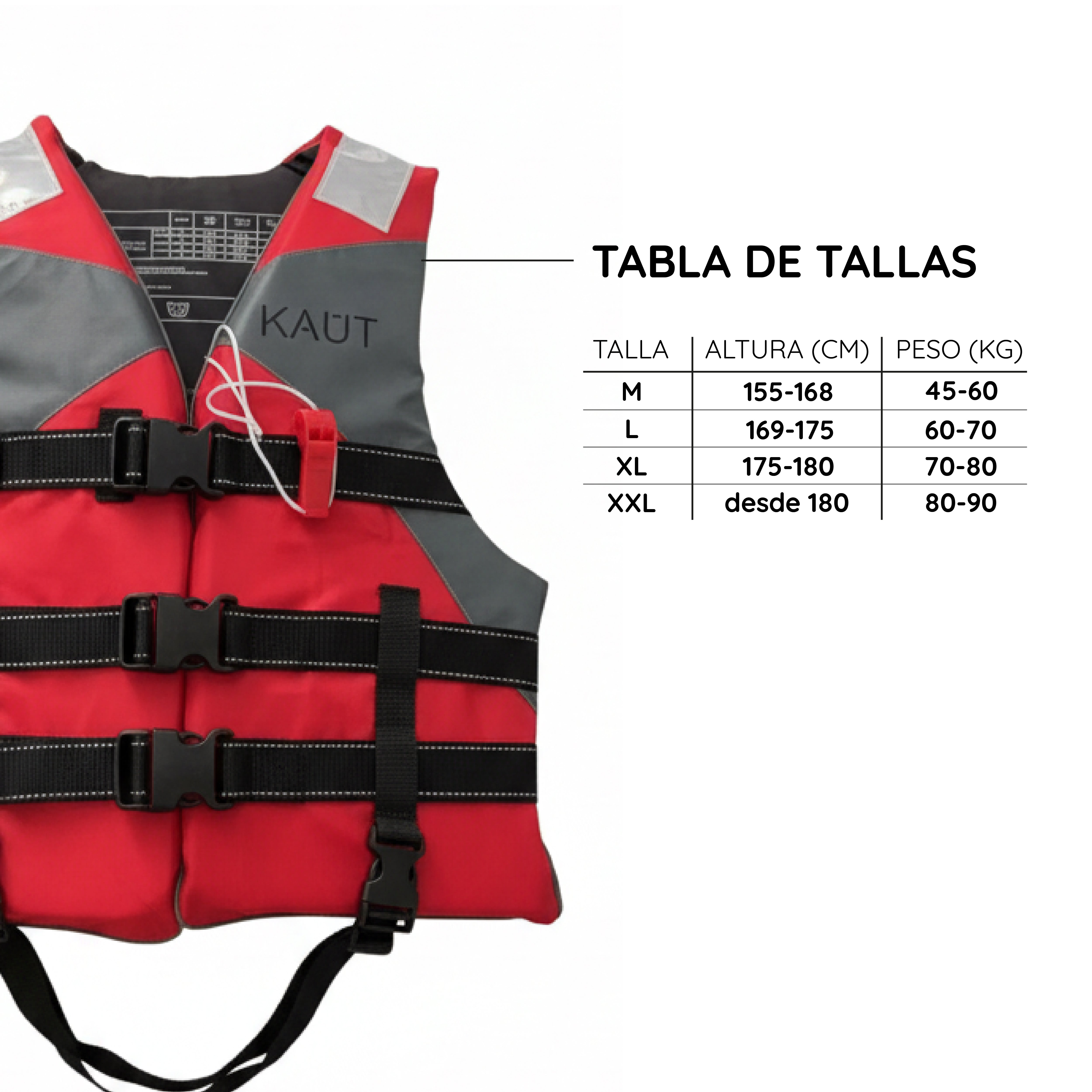 Chaleco Salvavidas Deportivo Rojo