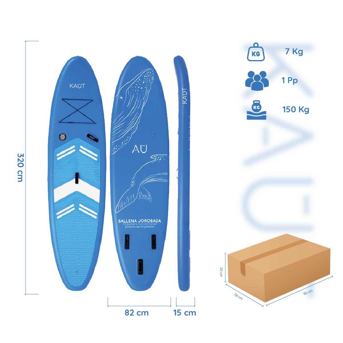 Stand Up Paddle (SUP) Inflable Capa Reforzada - 10'6'' pies / 320 cm + Mochila & Accesorios + TestDrive Laguna Aculeo
