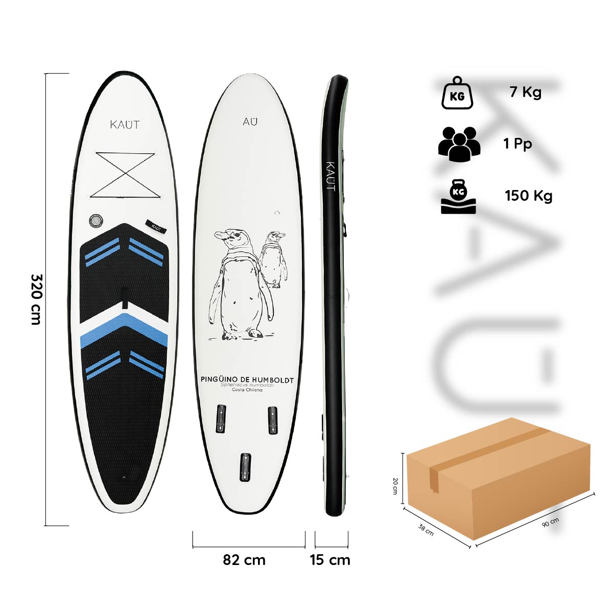 Stand Up Paddle (SUP) Inflable Capa Reforzada - 10'6'' pies / 320 cm + Mochila & Accesorios + TestDrive Laguna Aculeo