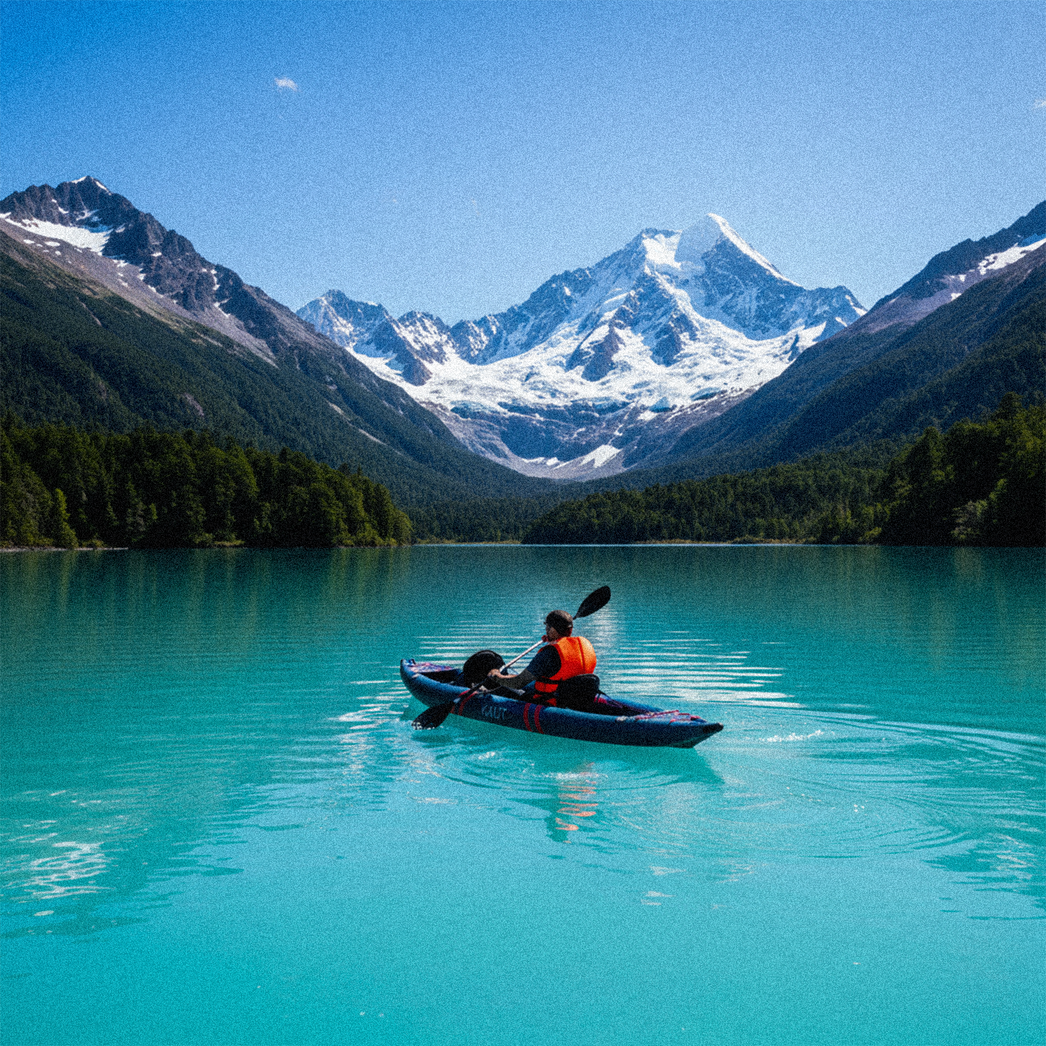 Kayak Inflable PVC Laminado 2-3 personas 410 cm - Toltén + Mochila & Accesorios