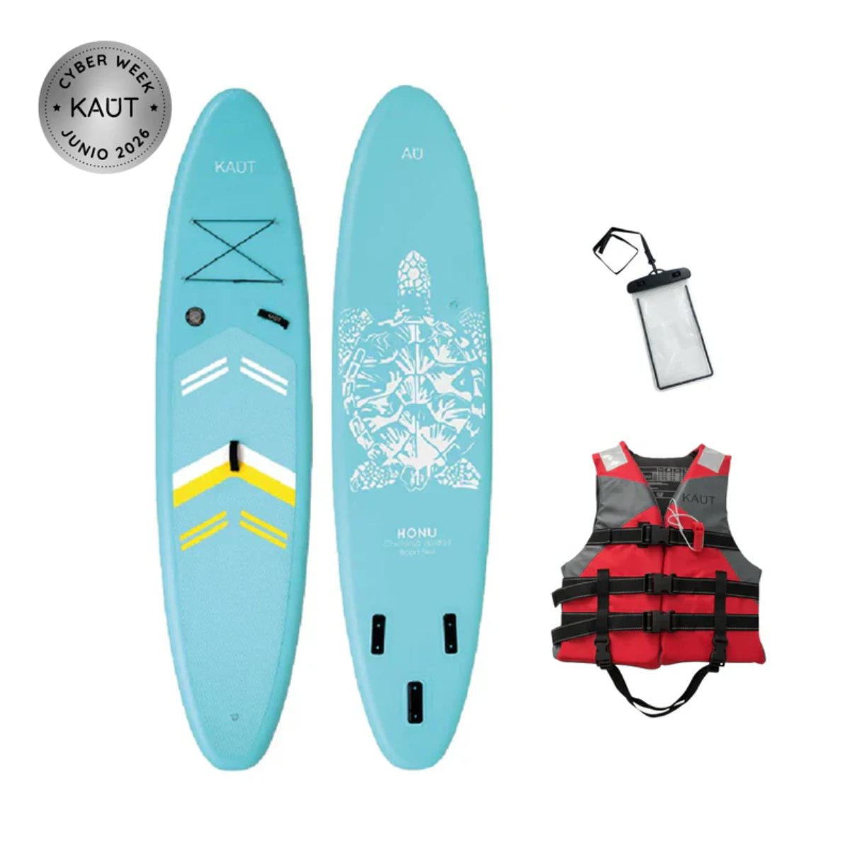 Pack SUP 10'6'' (320cm) & Accesorios  + Salvavida + Funda Celular Contra Agua
