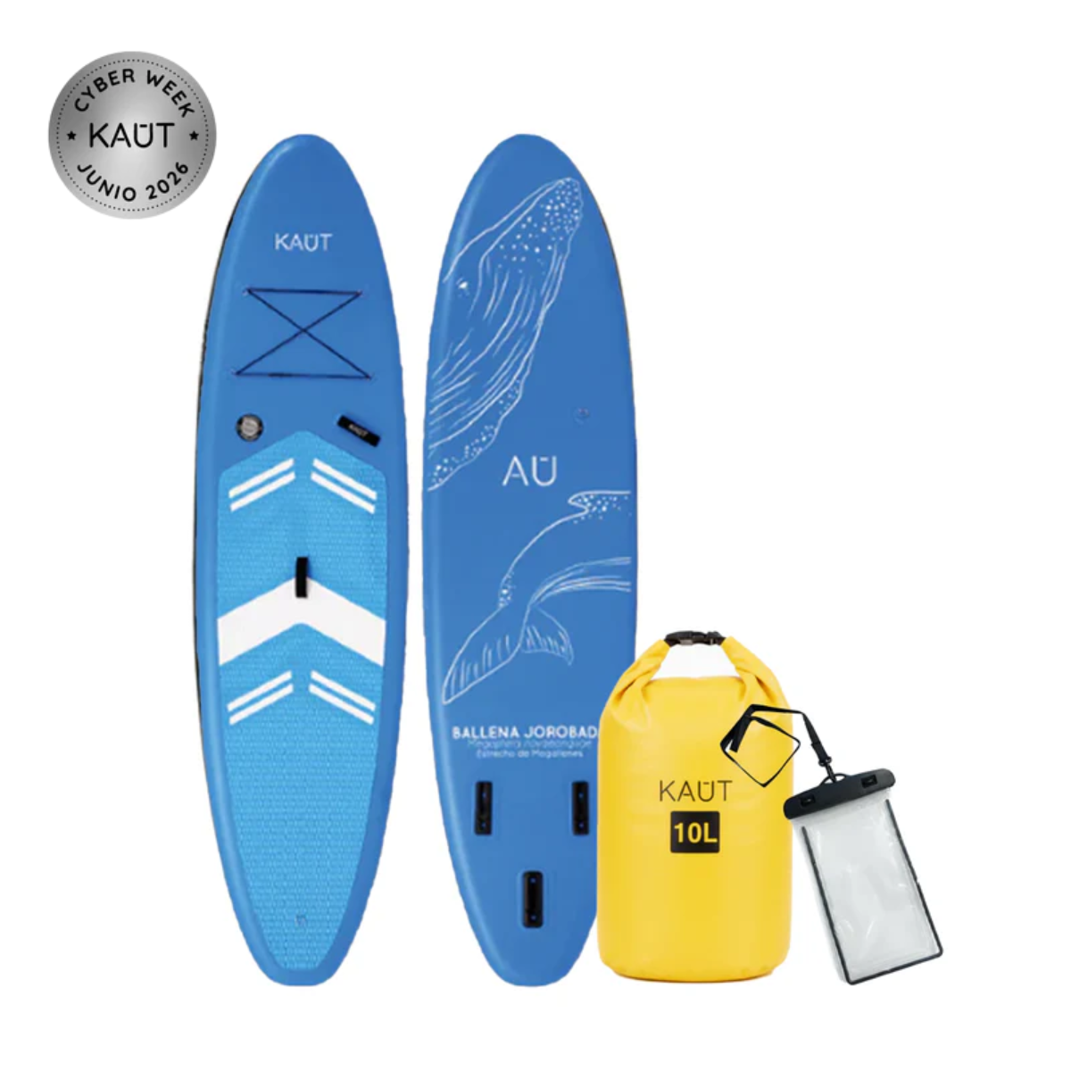 Pack SUP 11'6'' (350 cm) & Accesorios  + Bolsa Seca 10 L + Carcasa Celular
