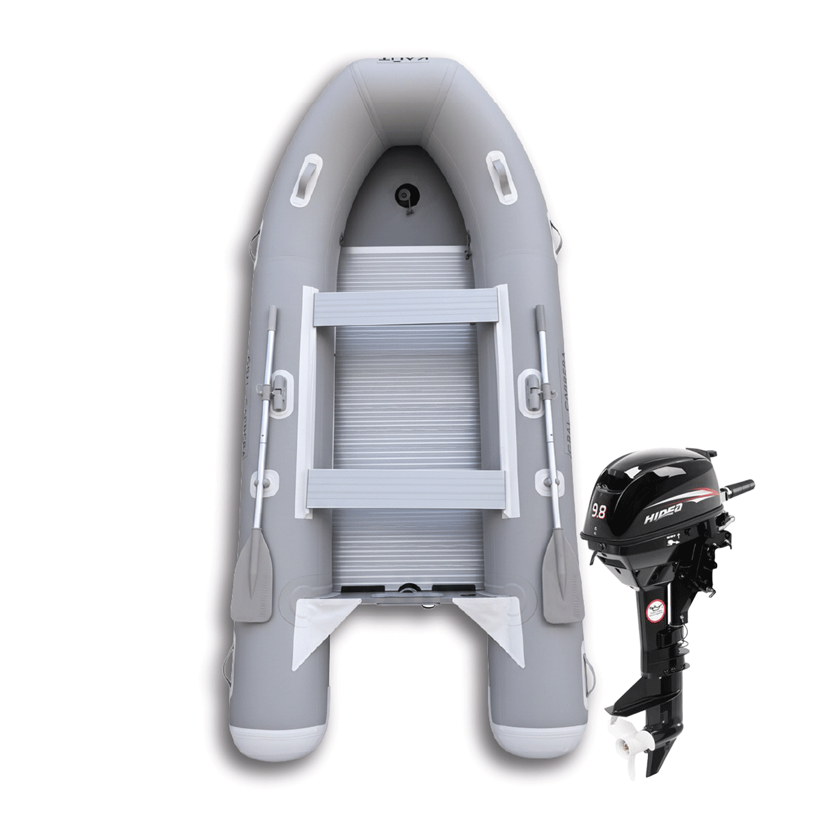 Pack Bote Inflable 3.3 m - 4 pp - Gral. Carrera + Motor 9.8 hp 2 tiempos Hidea