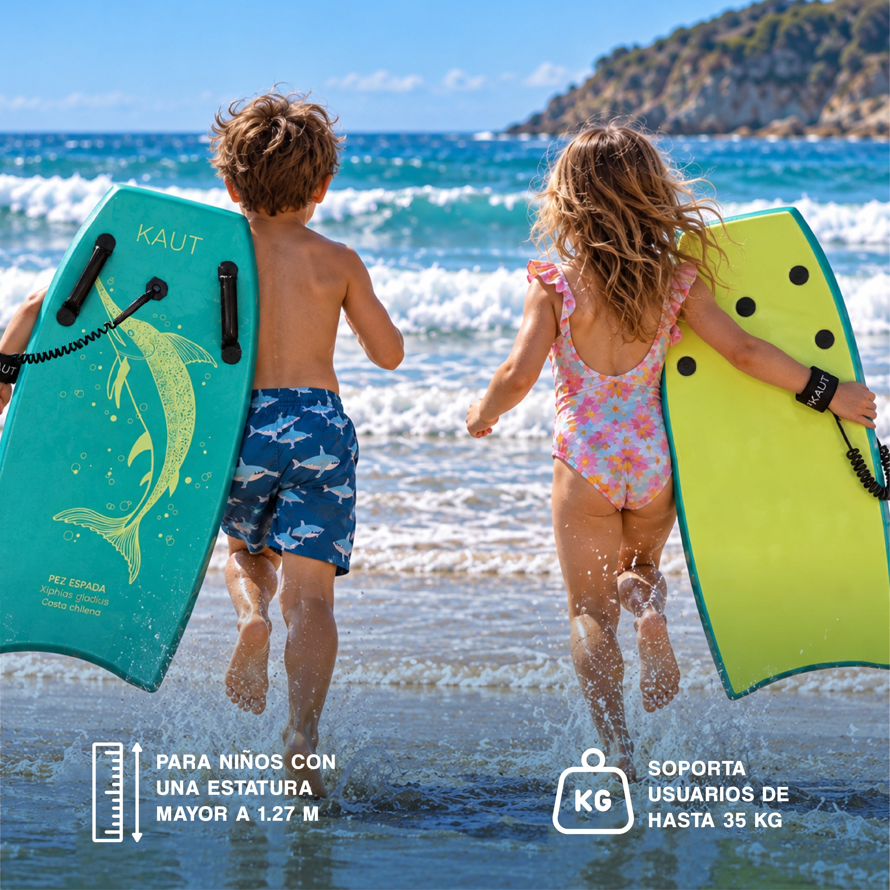Tabla Bodyboard 33" pies / 84 cm Pez Espada Verde