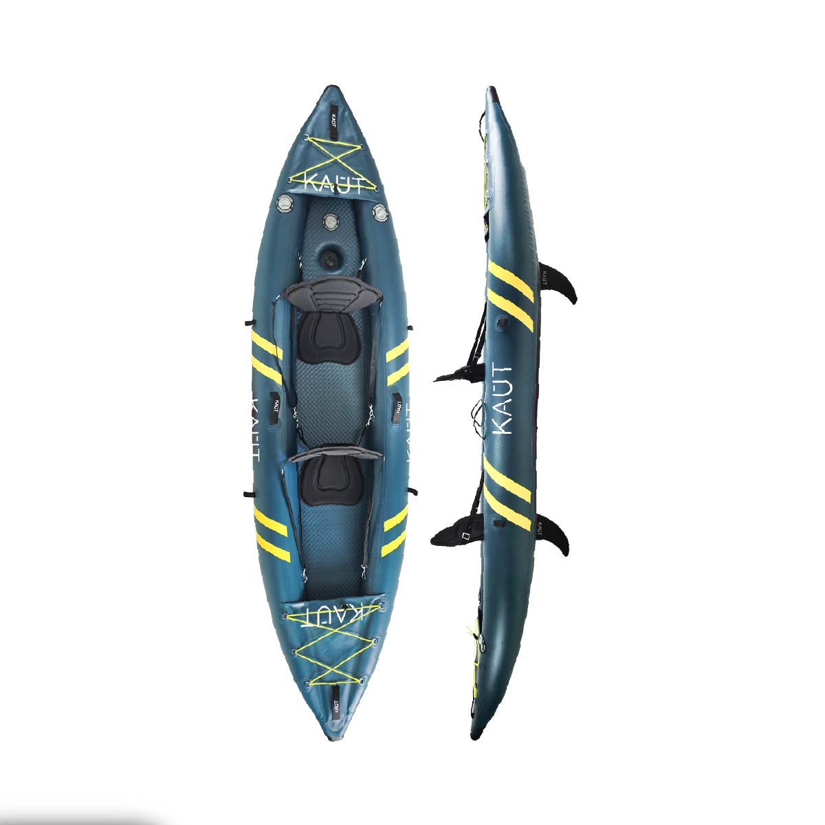 Kayak Inflable Profesional PVC Laminado Doble 1-2 personas 345 cm - Cautín + Mochila & Accesorios + TestDrive Laguna Aculeo