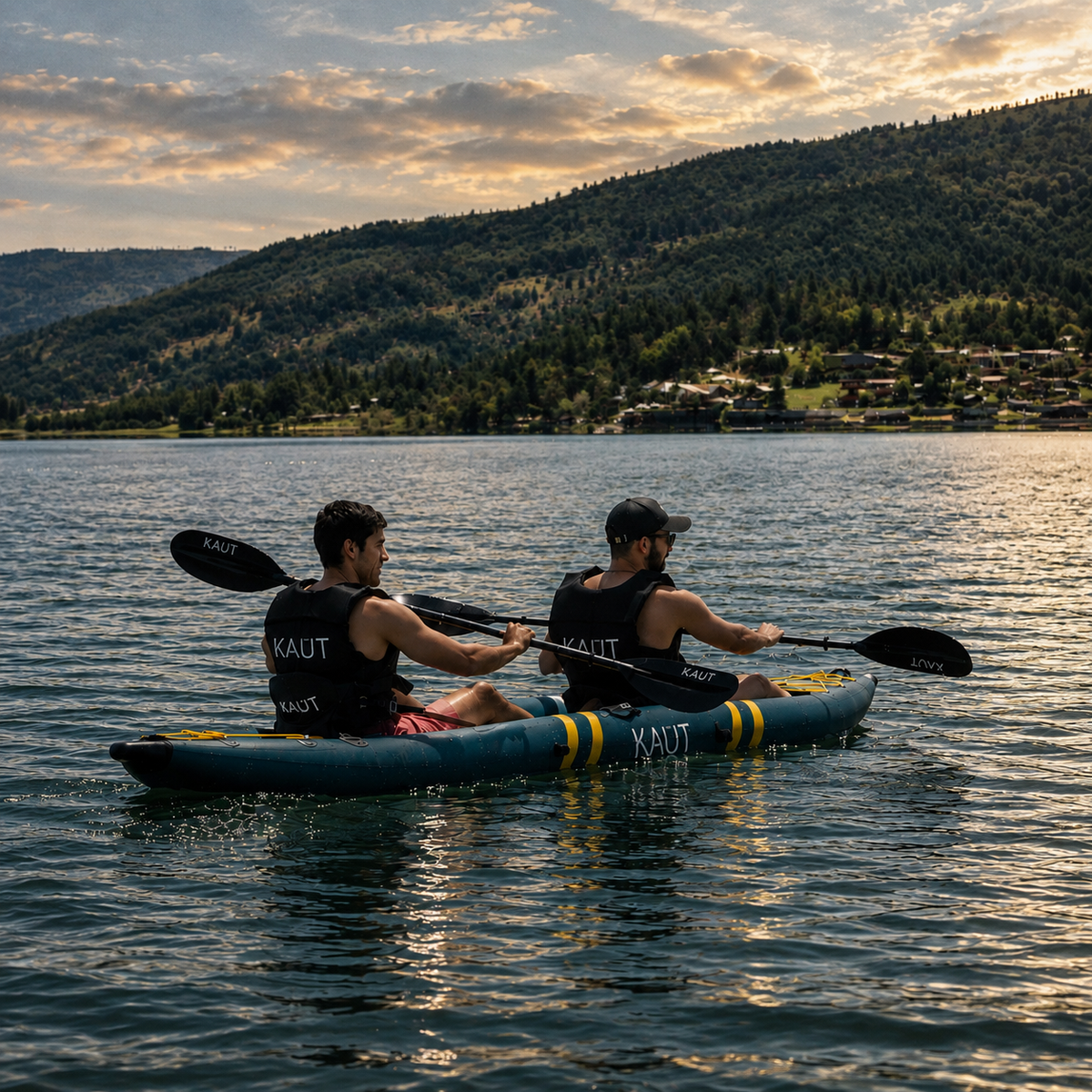 Kayak Inflable PVC Laminado 1-2 personas 345 cm - Cautín + Mochila & Accesorios