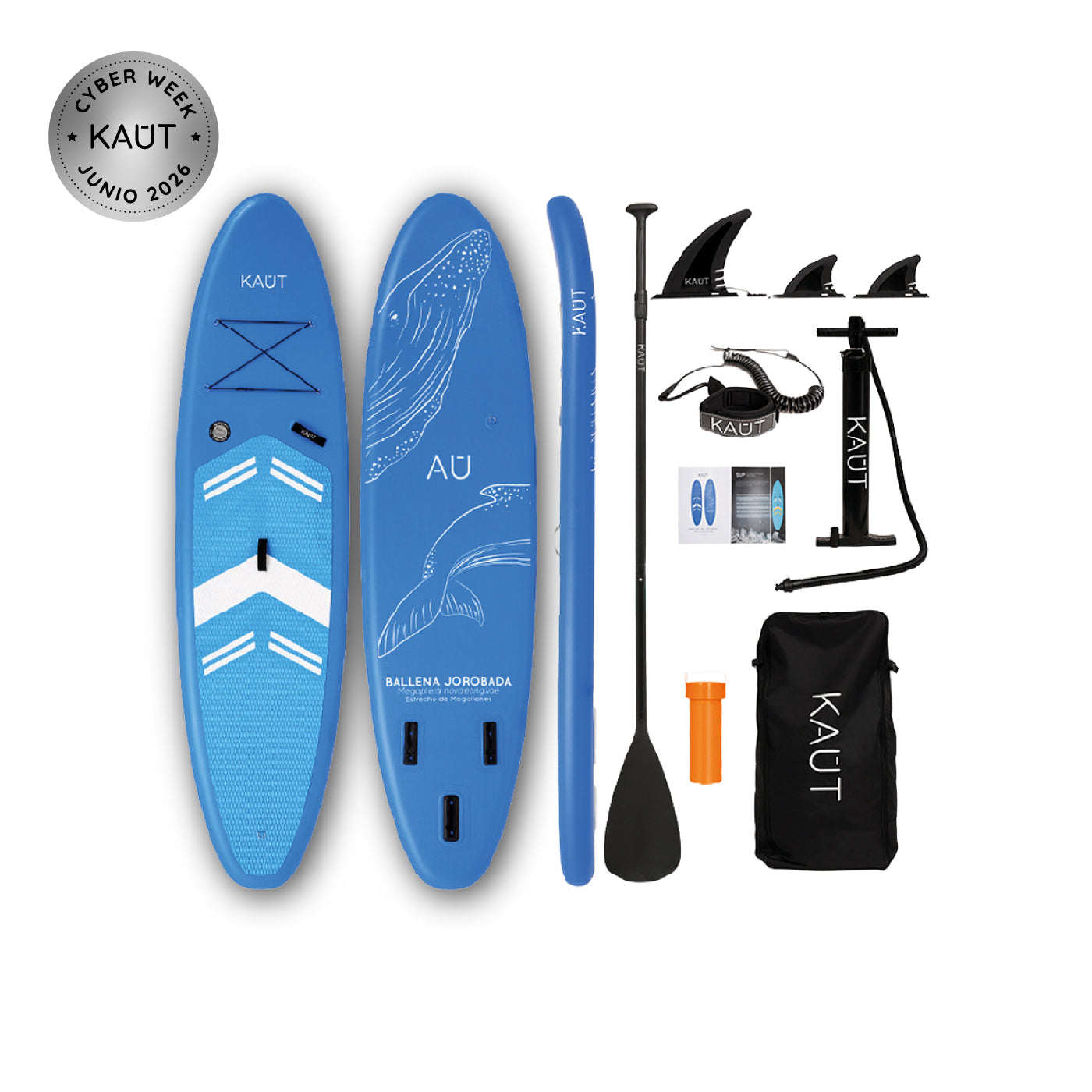 Stand Up Paddle (SUP) Inflable - 11'6'' pies / 350 cm + Mochila & Accesorios