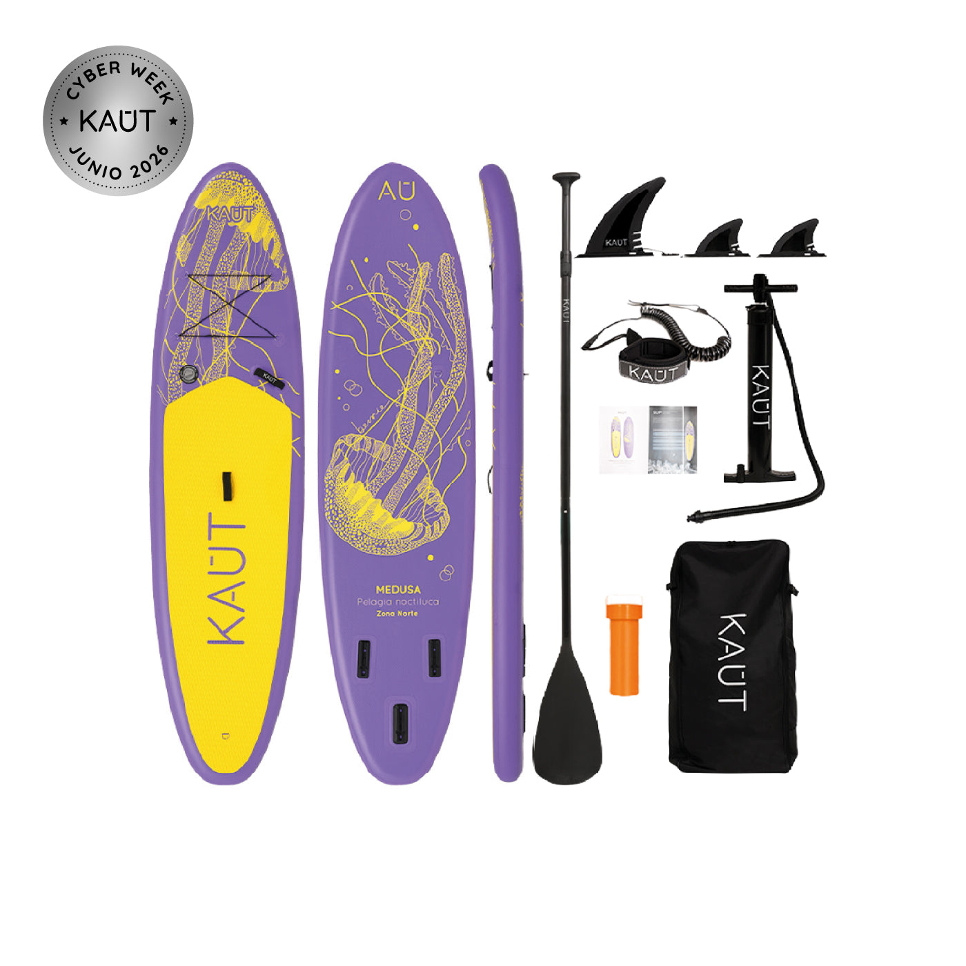 Stand Up Paddle (SUP) Inflable - 11'6'' pies / 350 cm + Mochila & Accesorios