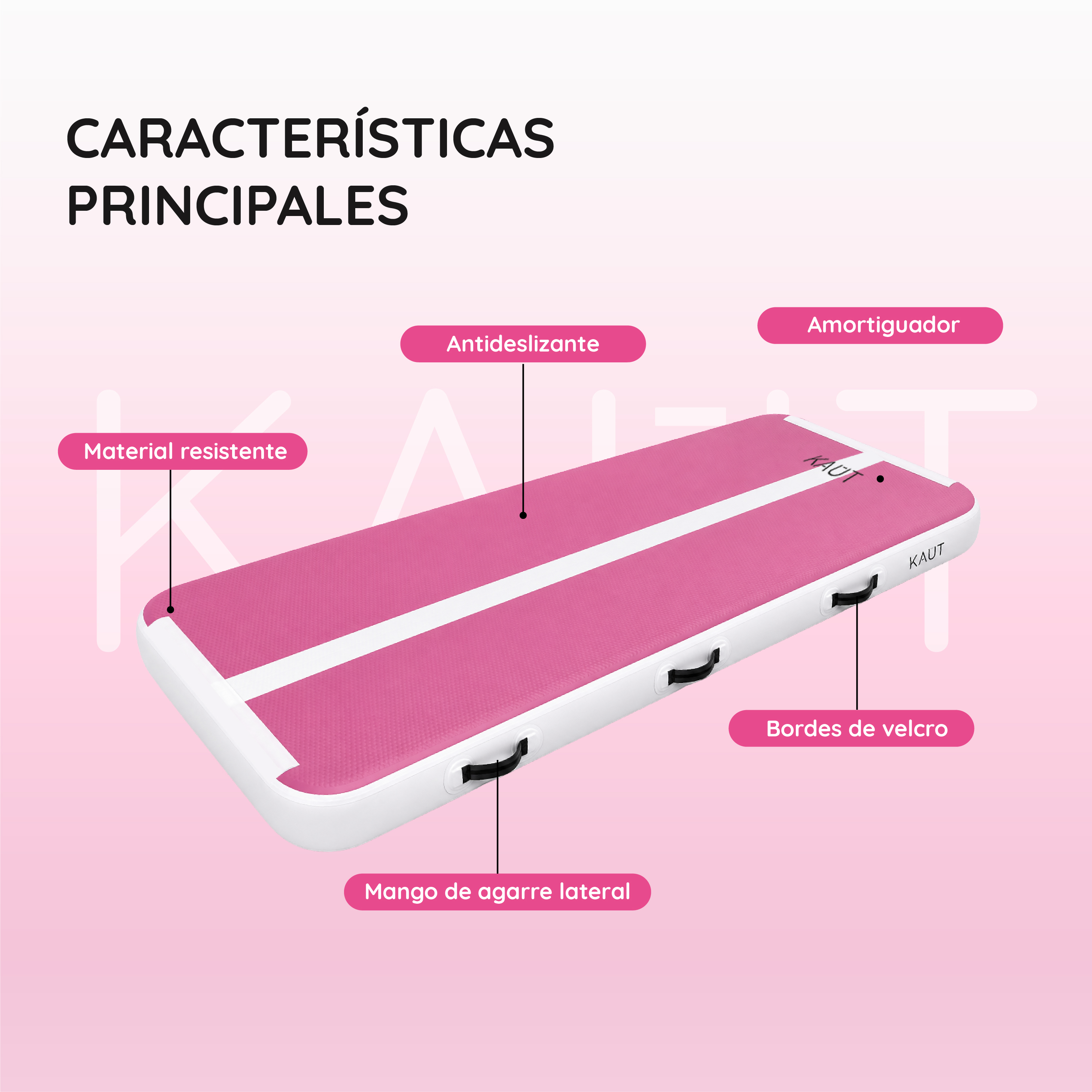 Airtrack Gimnasia Yogamat Colchoneta Inflable 3 metros