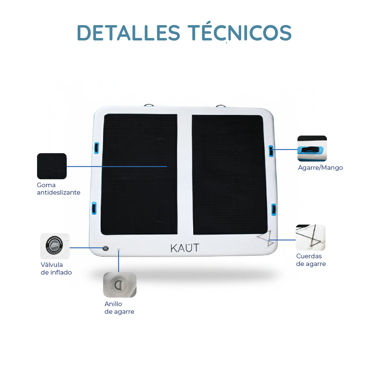 Plataforma/Deck Inflable 240x165 cm - Mocha