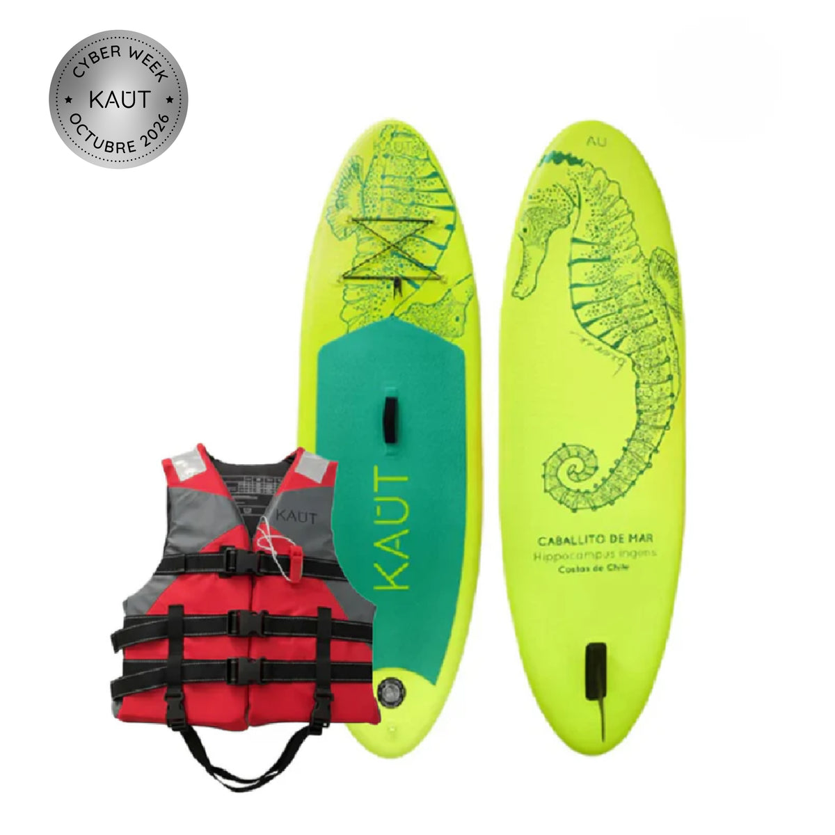 Pack SUP Kids 8' (244 cm) & Accesorios + Salvavidas Deportivo