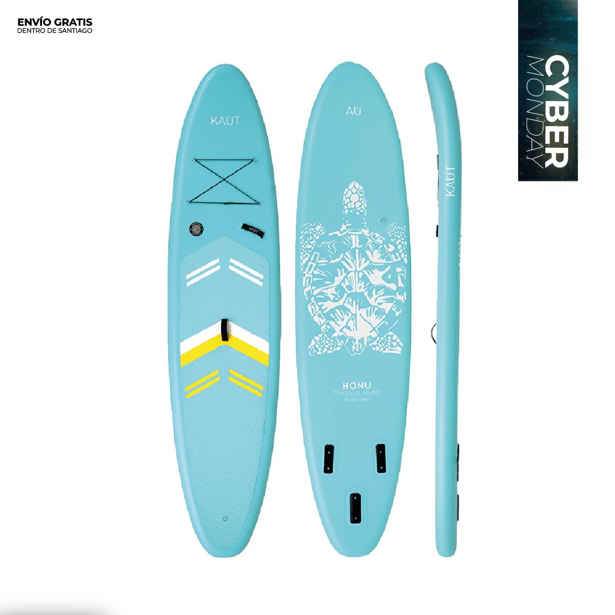 Stand Up Paddle (SUP) Inflable Capa Reforzada - 10'6'' pies / 320 cm + Mochila & Accesorios + TestDrive Laguna Aculeo