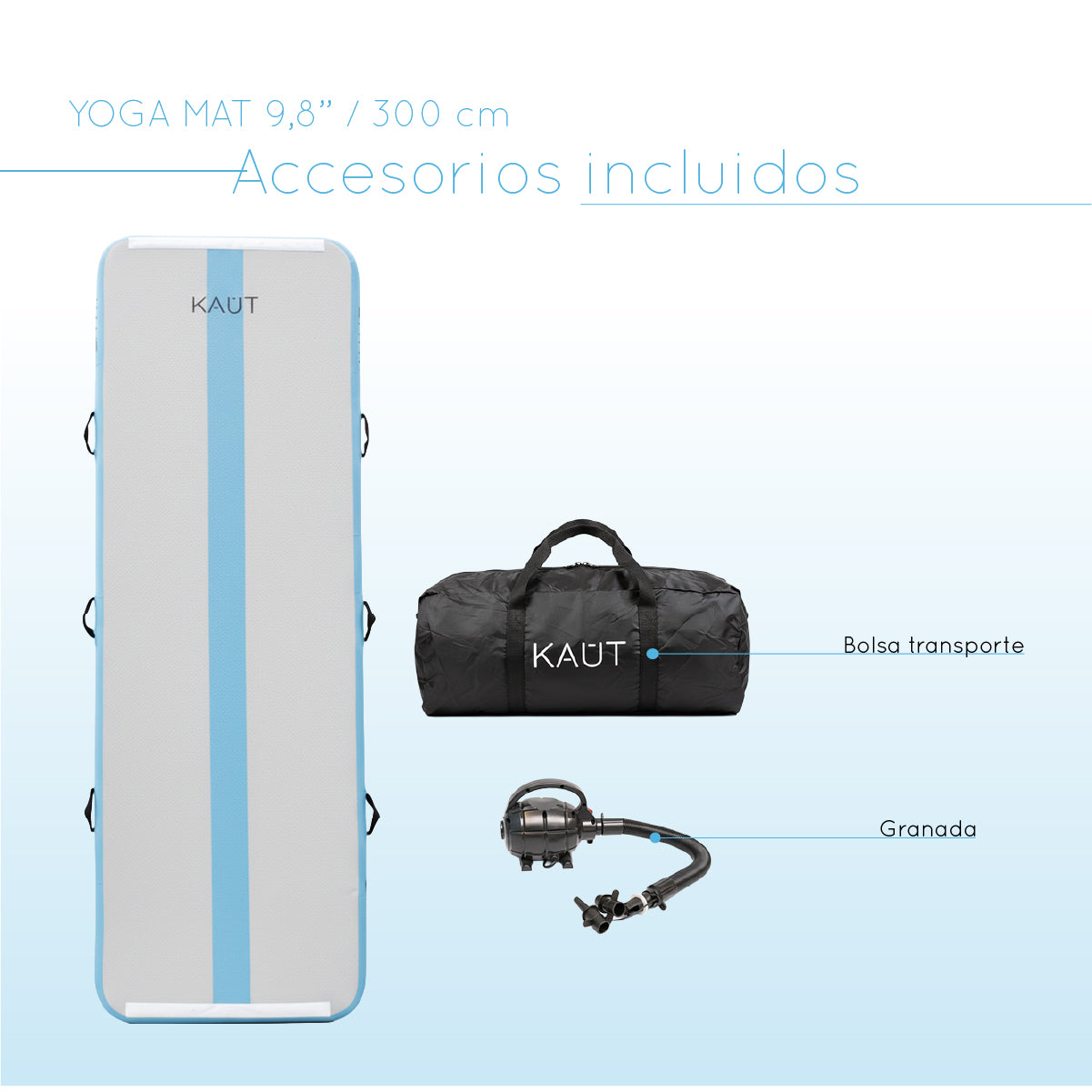 Airtrack Gimnasia Yogamat Colchoneta Inflable 3 metros