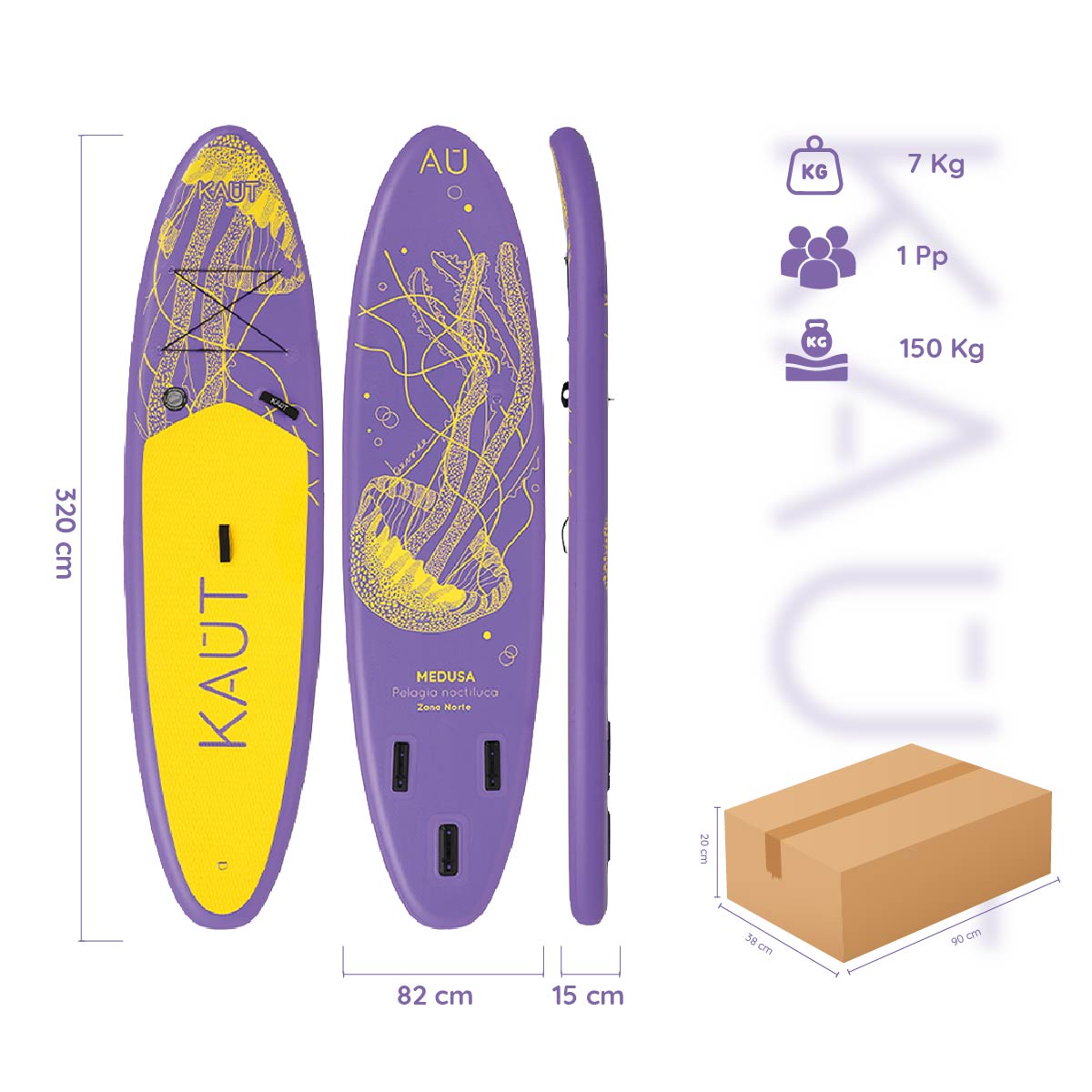Stand Up Paddle (SUP) Inflable Capa Reforzada - 10'6'' pies / 320 cm + Mochila & Accesorios + TestDrive Laguna Aculeo